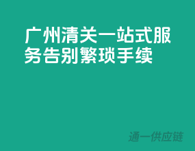 广州清关一站式服务，告别繁琐手续