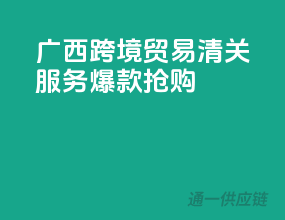 广西跨境贸易，清关服务爆款抢购