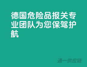 德国危险品报关，专业团队为您保驾护航