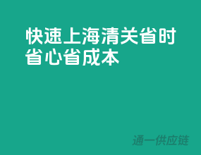 快速上海清关，省时省心省成本