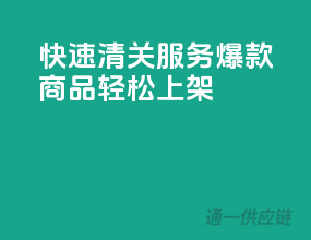 快速清关服务，爆款商品轻松上架