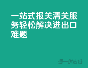 一站式报关清关服务，轻松解决进出口难题