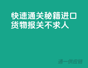 快速通关秘籍：进口货物报关不求人
