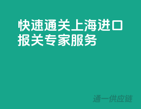快速通关，上海进口报关专家服务
