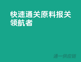 快速通关，原料报关领航者