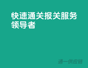 快速通关，报关服务领导者