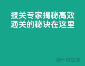 报关专家揭秘，高效通关的秘诀在这里