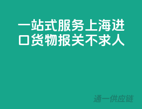 一站式服务，上海进口货物报关不求人