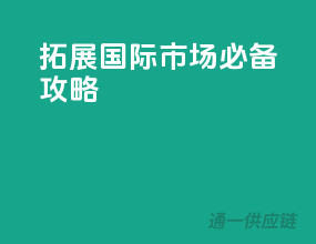拓展国际市场必备攻略