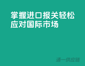 掌握进口报关，轻松应对国际市场