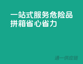 一站式服务，危险品拼箱，省心省力