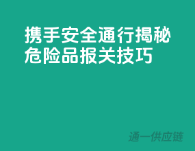 携手安全通行：揭秘危险品报关技巧