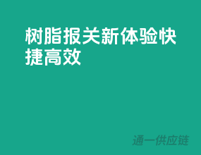 树脂报关新体验，快捷高效