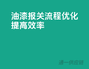 油漆报关流程优化，提高效率