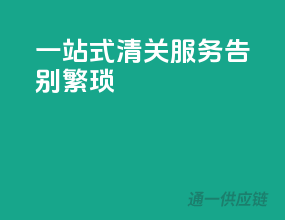 一站式清关服务，告别繁琐