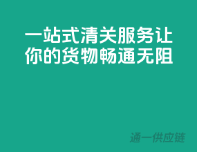一站式清关服务，让你的货物畅通无阻