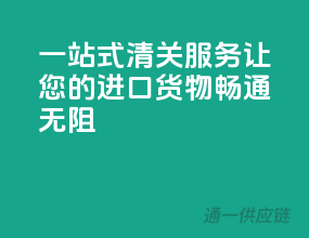 一站式清关服务，让您的进口货物畅通无阻！