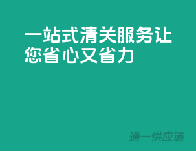 一站式清关服务，让您省心又省力