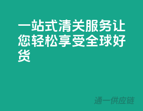 一站式清关服务，让您轻松享受全球好货！