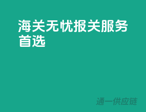 海关无忧，报关服务首选
