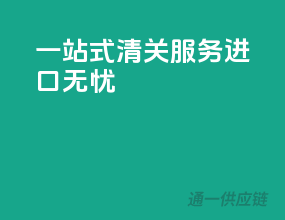 一站式清关服务，进口无忧！
