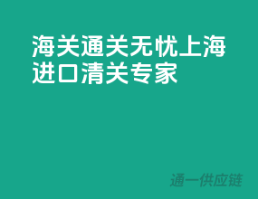 海关通关无忧，上海进口清关专家
