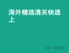 海外精选，清关快速上