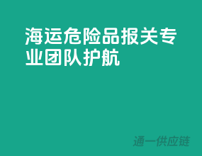 海运危险品报关，专业团队护航