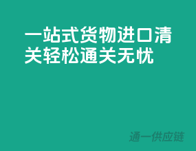 一站式货物进口清关，轻松通关无忧