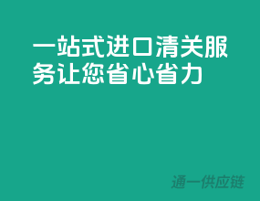 一站式进口清关服务，让您省心省力