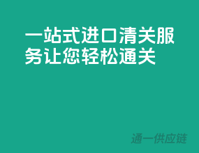 一站式进口清关服务，让您轻松通关